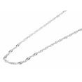 thumbnail image 3 of 14k solid white gold 1mm singapore chain necklace 18", 3 of 4