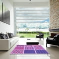 thumbnail image 6 of Ahgly Company Indoor Round Patterned Violet Purple Area Rugs, 6' Round, 6 of 6