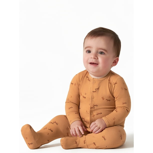Modern Moments by Gerber Super Soft Baby Unisex Sleep 'n Play Footed Pajamas, Sizes Preemie6/9M