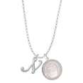 thumbnail image 1 of Delight Jewelry Silvertone Small Gelato Script Initial - N - To the World You are a Mother Locket Necklace, 1 of 4