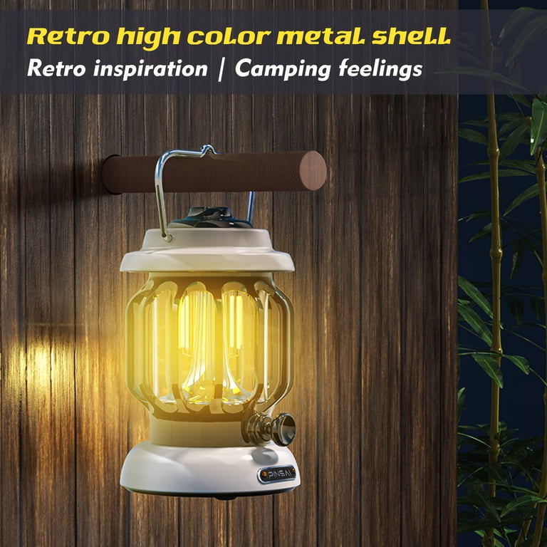 Lanterne De Camping Rechargeable FLEXTAILGEAR Villa – Style Vintage, 25-600 Lm, IPX5, Autonomie 72h