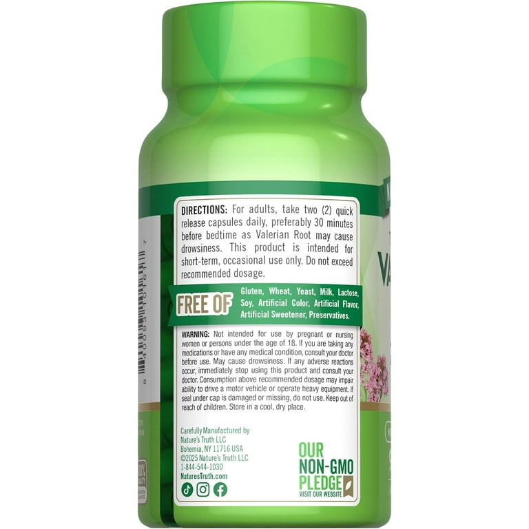 Nature's Truth Valerian Root Capsules 2400mg - 90 Count - Walmart.com