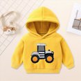 thumbnail image 2 of Gerichy Toddler Boy Long Sleeve Hoodies Kids Pullover Top Tractor Embroidery Cotton Graphic Sweatshirts 18M-8T, 2 of 7