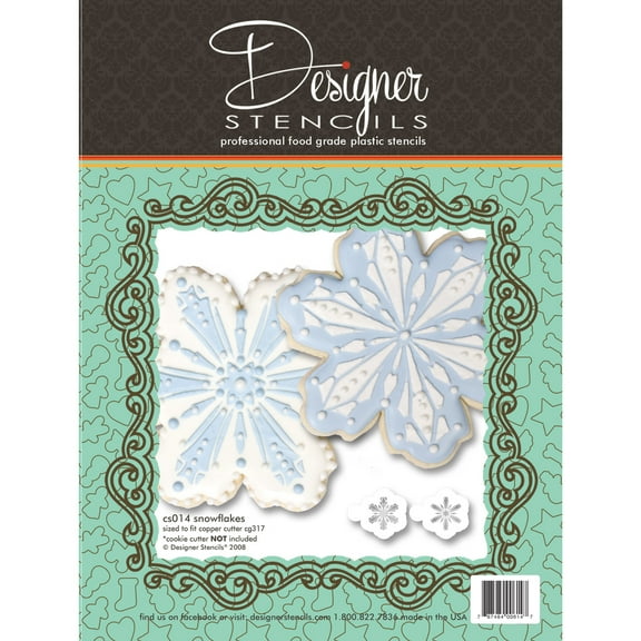 Snowflake Cookie Set (no cutter) by Designer Stencils