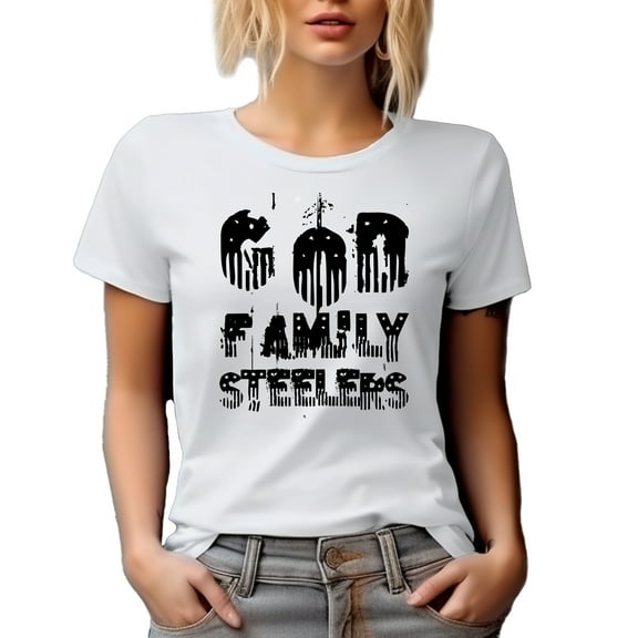 God Family Steelers, White T-Shirt, Small