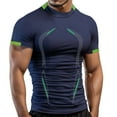 thumbnail image 2 of Workout T Shirts for Men 2026 Summer Casual Lightweight Breathable Short Sleeve Crewneck Fitted Muscle Gym Shirt, 2 of 6