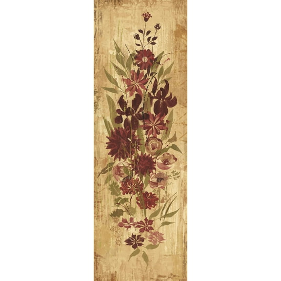 Marmont Hill "Floral Frenzy Burgundy II" Painting Print on Canvas
