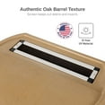 thumbnail image 3 of RTS Home Accents Polyethylene 50 Gallon Flat Back Brass Spigot Rain Barrel, Oak Color, 3 of 8