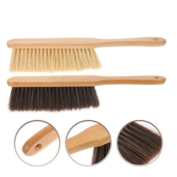 HOMOBABE Furniture Duster Gray Wood 2Pcs 14.2x2.7x1.4in