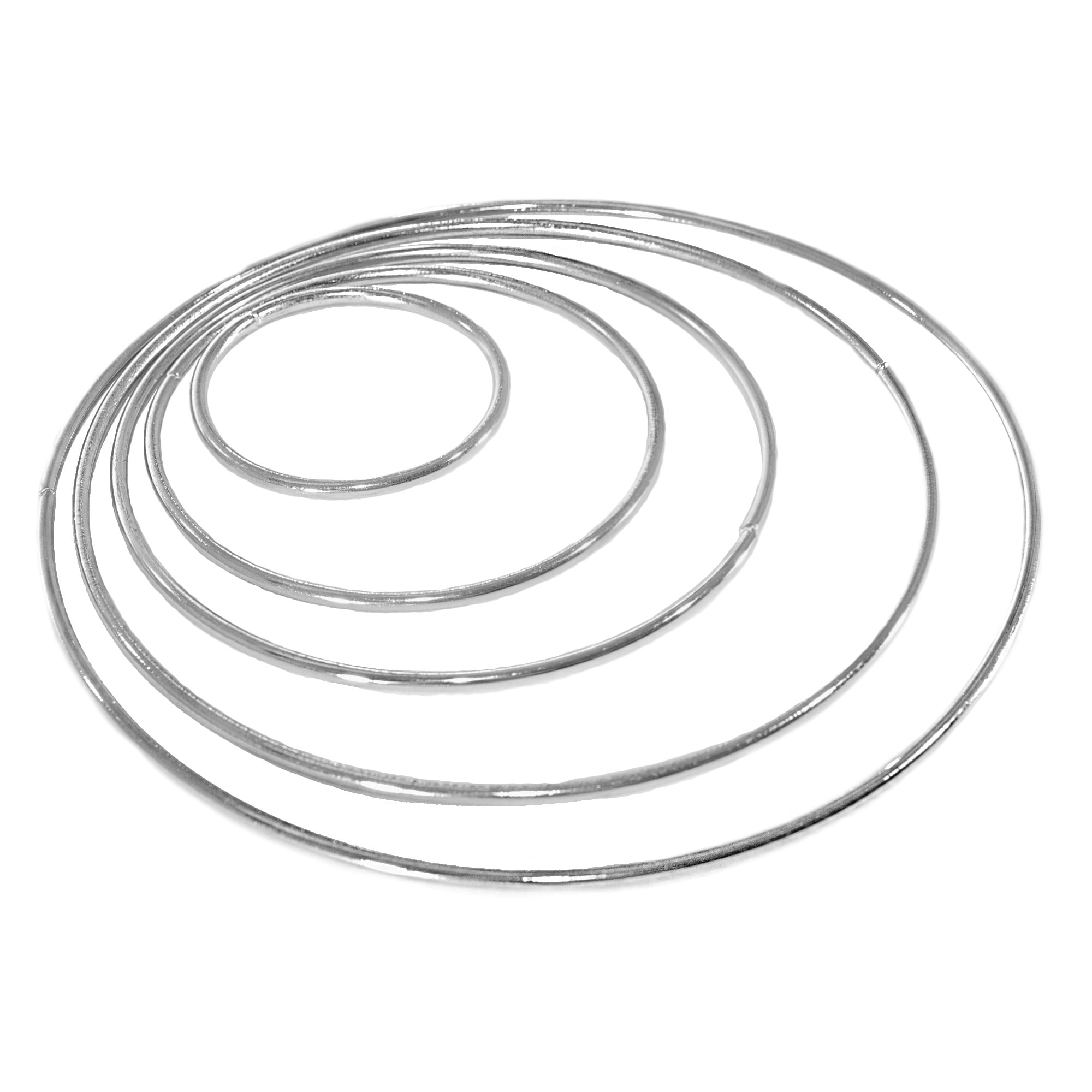 Craft County Assorted Metal Hoops Rings for Dream Catcher - 5 Pieces (2 Inch, 3 Inch, 4 Inch, 5 Inch, 6 Inch)