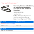 thumbnail image 2 of Water Pump, Alternator, Air Conditioning and Power Steering Multi Rib Belt - Compatible with 2005 - 2012, 2015 Nissan Xterra 2006 2007 2008 2009 2010 2011, 2 of 2