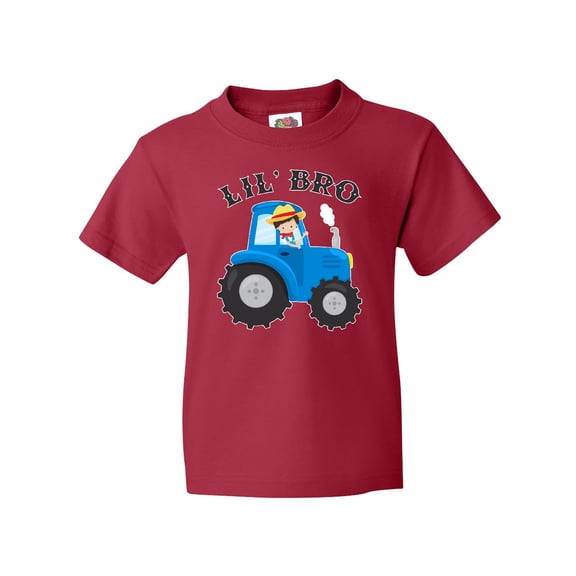 Inktastic Farmer Tractor Little Bro Youth T-Shirt