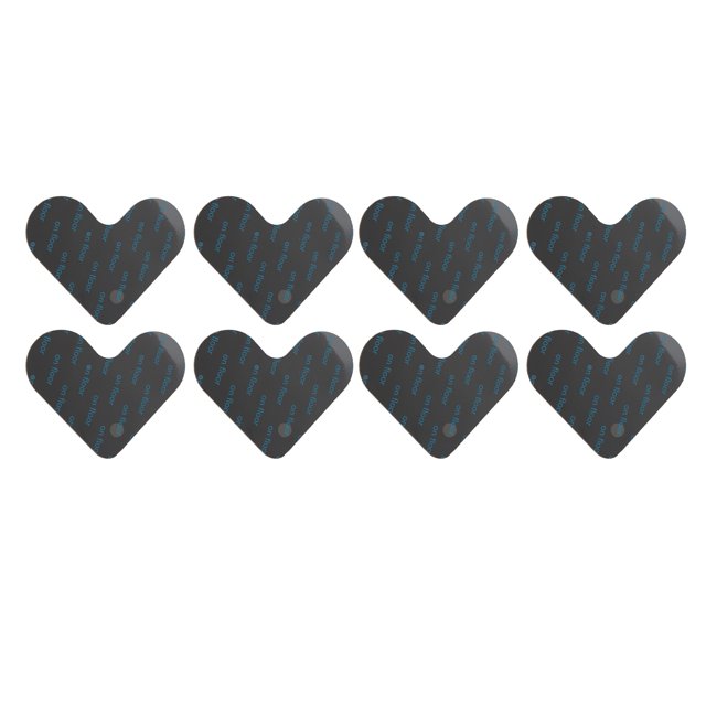 8 Uds. Almohadillas de alfombra, almohadillas de cinta de PU lavables en forma de corazón grandes negras para pisos de madera dura