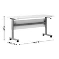 thumbnail image 5 of Flash Furniture Palmer 60"W x 24"D Foldable Training Room Table Laminate White Tabletop/Gray Frame, 5 of 17
