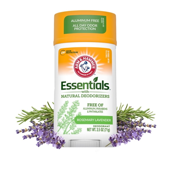 Arm & Hammer Essentials Desodorante Natural en Barra Lavanda, 71 g. Controla y Protege del Mal Olor por 24 Hrs. Axilas Frescas sin Aluminio
