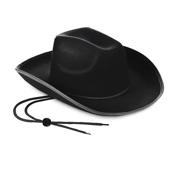Aocisk Classic Western Cowboy Hat for Men and Women Outback Ranch Style Headwear with Decorative Band Black A