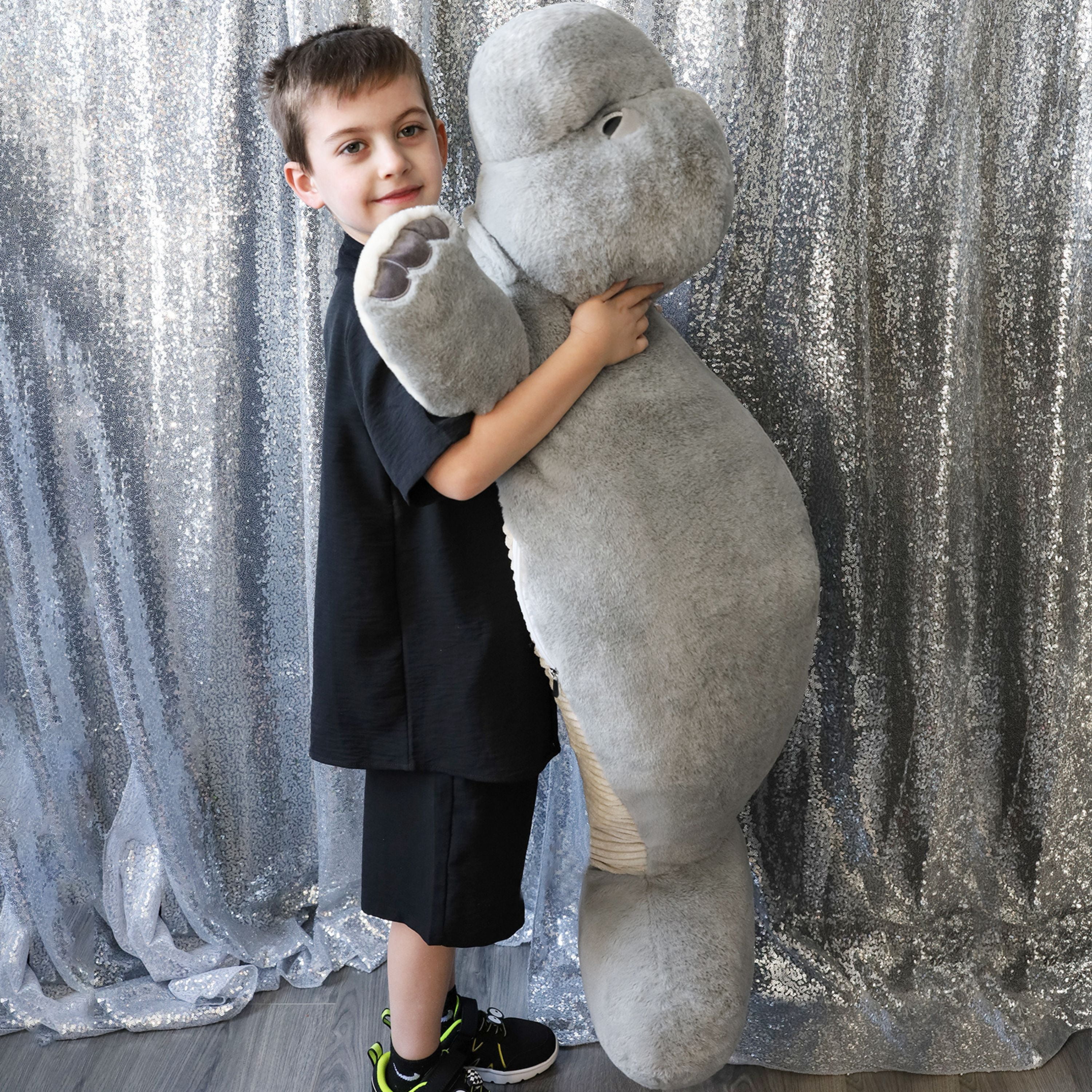 Muiteiur 47.2" Manatee Plush Toy Giant Manatee Stuffed Animal Body Pillow