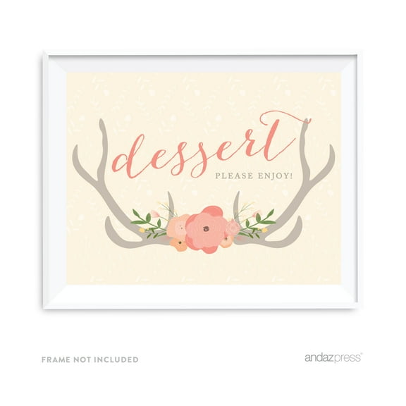 Dessert Table Woodland Deer Wedding Party Signs