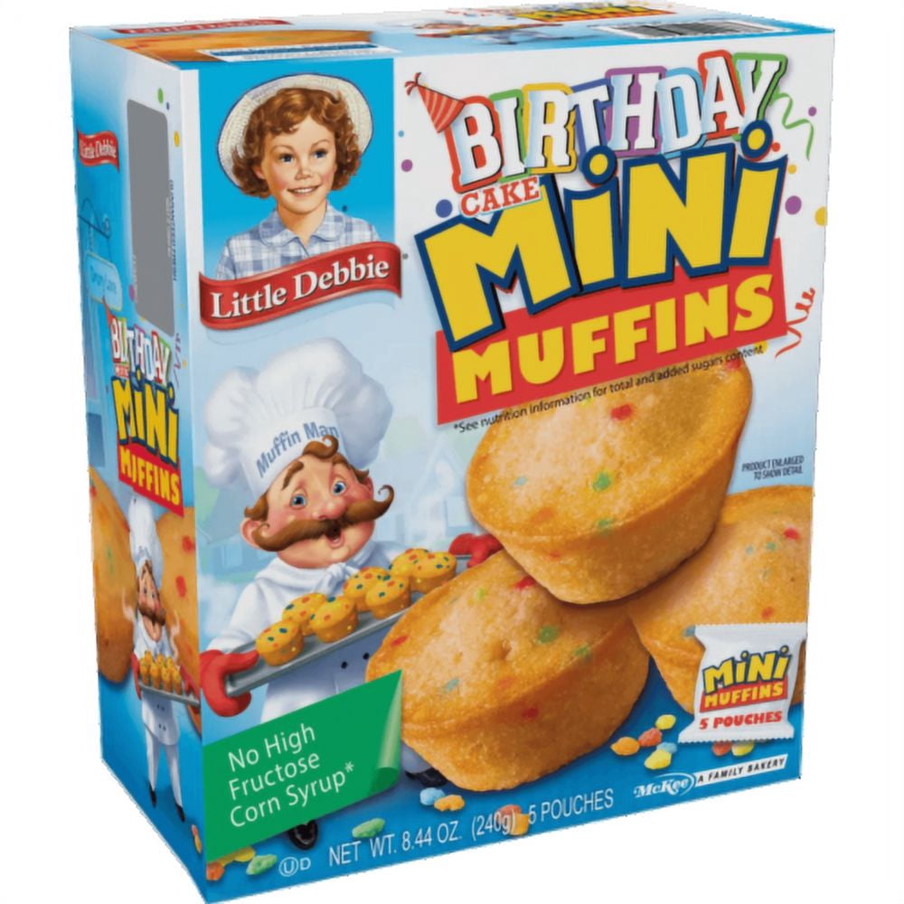 Little Debbie Birthday Cake Mini Muffins, 12 Boxes, 5 Pouches Per Box