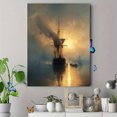 thumbnail image 4 of Sailing Ship Seascape Canvas Wall Art Print, Living Room Bedroom Study Hallway Decor, 4 of 8