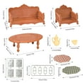 thumbnail image 3 of wowotier Dollhouse Furniture Set for Kids Toys, Miniature Doll House Accessories Pretend Play Toys for Boys Girls & Toddlers Age 3+ with Sofa, Table, Throw Pillow, Tea Set, 3 of 6