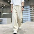 thumbnail image 6 of Swanpen Boys Cargo Pants Elastic Summer Loose Fit Lightweight Trousers, Drawstring Sweatpants for Kids 5-15Y Beige, 6 of 6