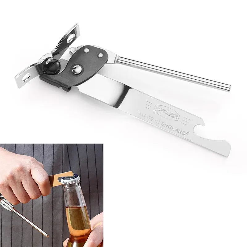 Multifunctional Stainless Steel Food Can Tin Manual Bottle Opener Weak Hand Kitchen Accessory Supplies Gadgets Knives Tool Set