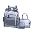 thumbnail image 1 of Mochila Transparente de PVC Salvador Set para niñas Escuela secundaria Camping gris, 1 of 10