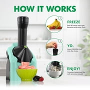 Yonanas Classic Vegan Non-Dairy Frozen Fruit Soft Serve Dessert Maker with 36 Recipe Book, in Mint (IC0902MN22)