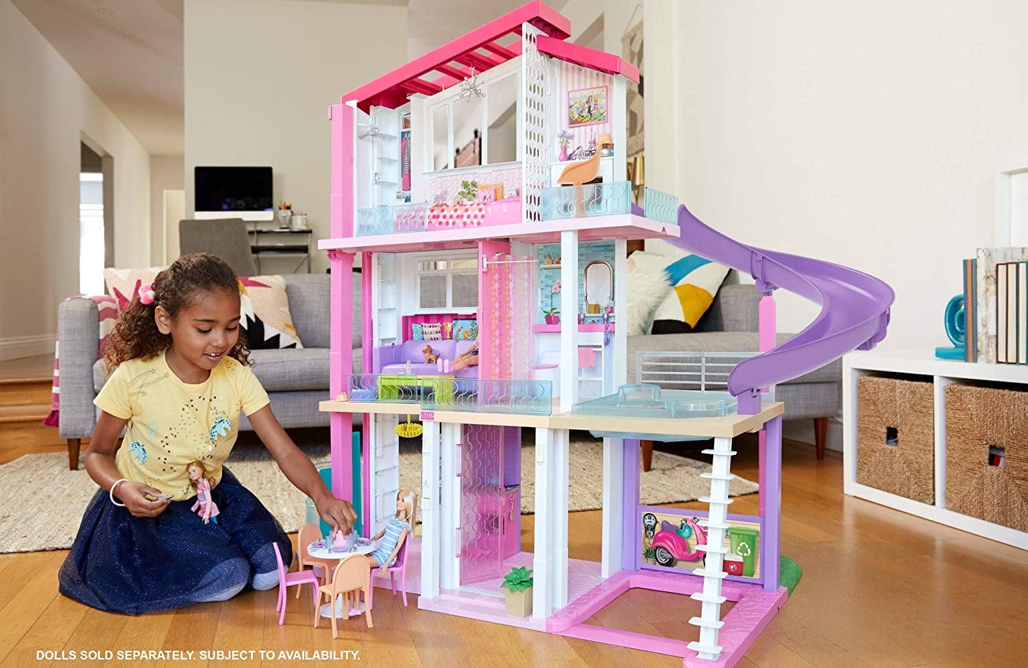 barbie doll house with slide
