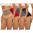 thumbnail image 3 of WZXFASHION 4 Pcs Culottes pour Femmes Filles Culottes Unies Patchwork sous-Vêtements Bikini Multicolore m, 3 of 9