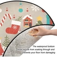 thumbnail image 2 of Coolnut Christmas Tree Snowman Christmas Tree Mat Round Christmas Tree Stand Mat Decoration for Holiday Party Home Christmas Day Ornaments Floor Door, 28.3", 2 of 6