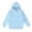 Blue, variant on Girls' Long Sleeve Hooded Sweatshirt with Cheetah Star Print Shoulder Straps and Front Pockets, Fleece Lined Hoodie