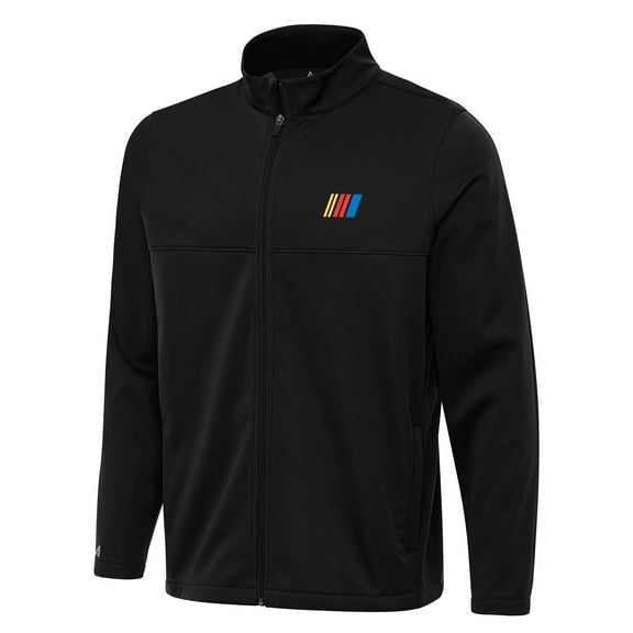 Men's-Antigua Black NASCAR Merchandise Links 2 Full-Zip Golf Jacket
