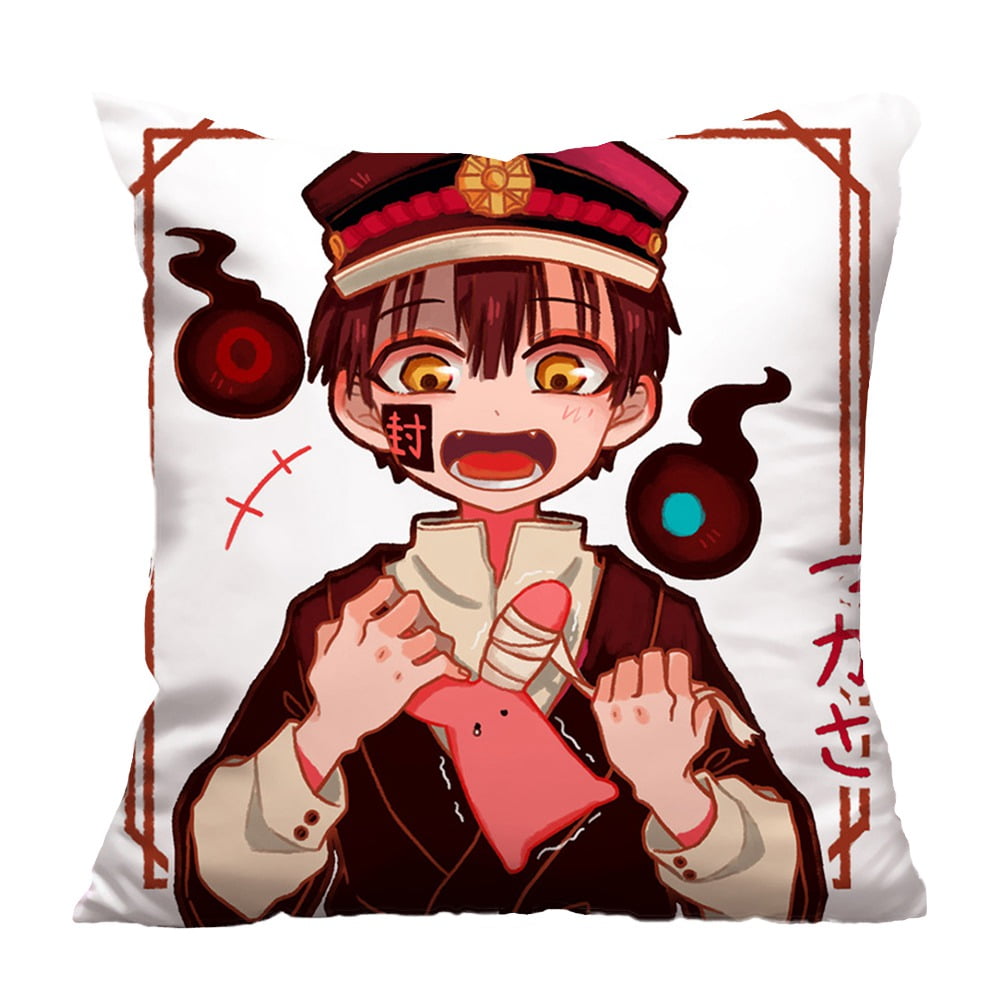 Linen Cushion Cover Home Decor Gift Anime Pink Role Play Cosplay Girl 