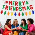 thumbnail image 4 of Banner Difuento Merry Friendsmas con purpurina para fiesta de Navidad, 4 of 9