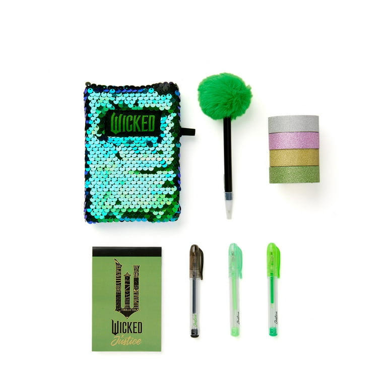Justice x Wicked Girls 11-Piece Stationary Set, Green - Walmart.com