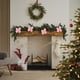 thumbnail image 5 of Paquete de 4 lazos navideños de terciopelo flocado para decoración navideña | Juego de 4 lazos decorativos grandes para coronas, árboles y guirnaldas, 5 of 6