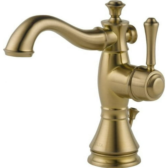 Delta Faucet Cassidy Single-Handle Bathroom Faucet with Metal Drain Assembly, Champagne Bronze 597LF-CZMPU