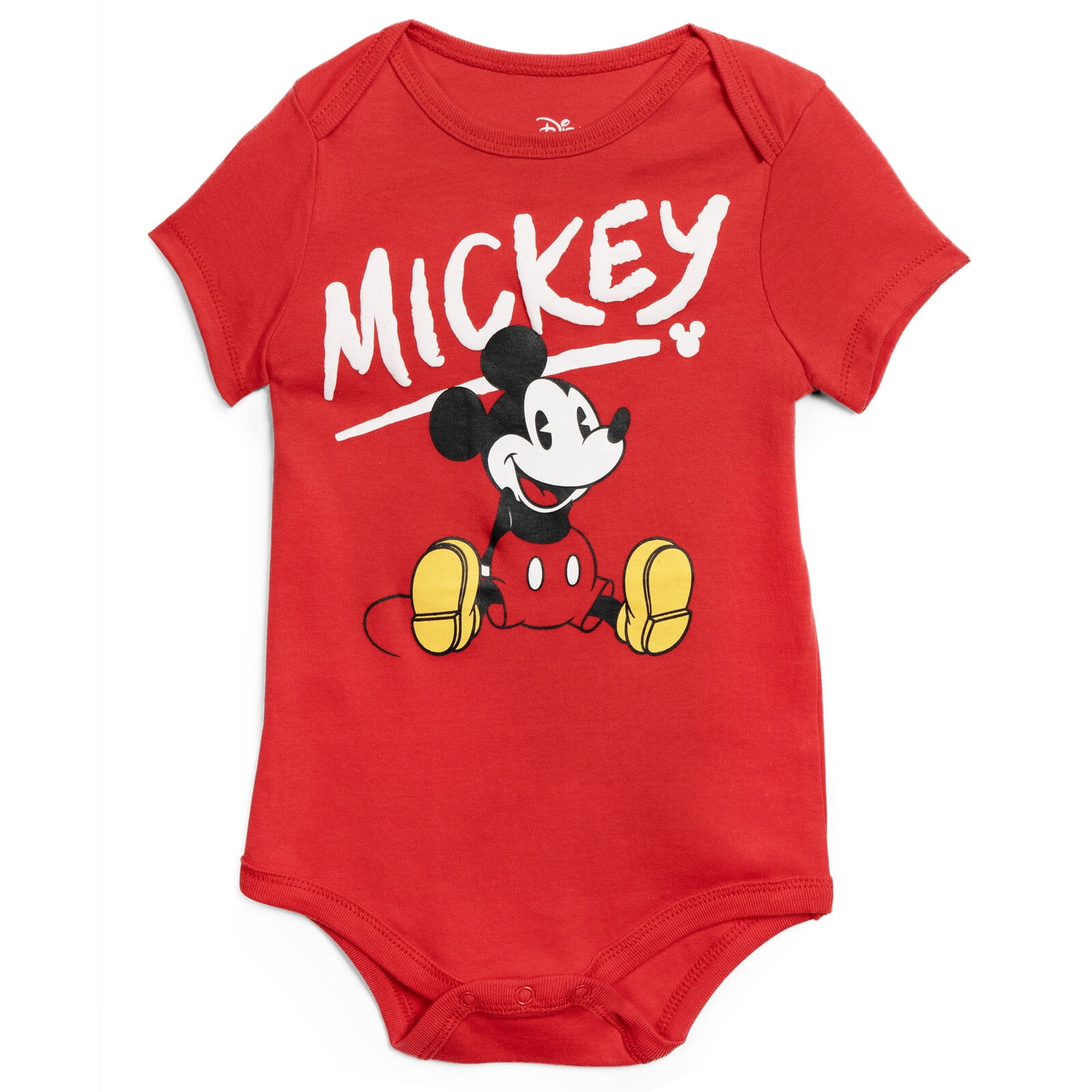 Disney Mickey Mouse Baby Boy or Girl 5-Pack One Piece Bodysuits Yellow Red Grey Multi