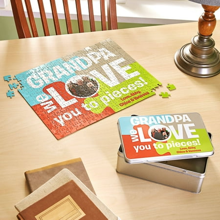 personalized i love you to pieces puzzle with gift tin available in