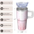 thumbnail image 3 of Double Wall 20oz Geometric Pattern Tumbler with Handle, Stainless Steel Insulated Travel Coffee Mug Leak Proof Design, 3 of 5