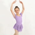 thumbnail image 7 of hengsof Girls Solid Color Dance Leotard Sweet Ruffle Sleeve Round Neck Mesh Skirt Ballet Practice Romper 3-15 Years, 7 of 7