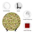 thumbnail image 4 of Bingfone Running Beagle Print Bone China Dinner Decorative Plates,Handmade Ceramic Dinner Plate with Stand for Home Club-8in, 4 of 6