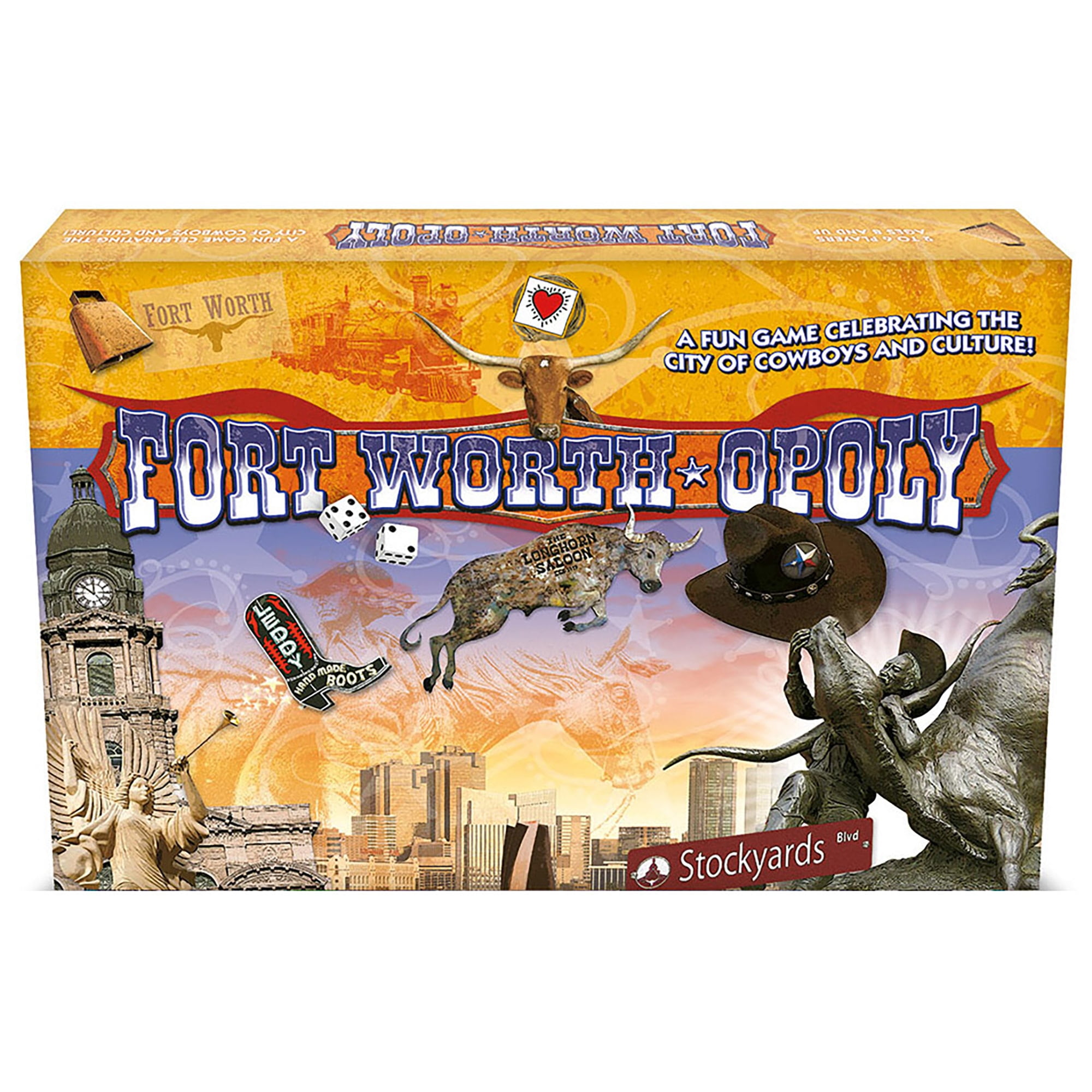 Fort Worth-Opoly City Themed Family Board Game, 2-6 Players