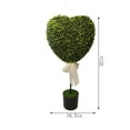 thumbnail image 7 of Boxwood Heart With Bow Topiary, Valentines Day Decorations Green And White, 32",Realistic Faux Potted Shrub For Indoor/Outdoor, Front Porch, Office Decor , not include the soil,2PCS, 7 of 7
