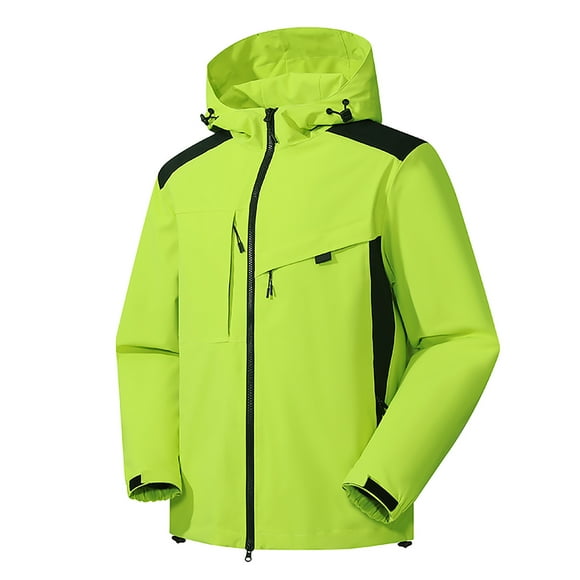 CEHVOM Women's Jacket Warm Coat Raincoats Windbreaker Rain Jacket Hooded Windproof Outdoor Hooded Raincoat Jacket Clearance