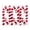 Red, variant on Christmas Candy Cane Ornaments 4.92 Inch Red Shiny Metallic White Glitter Striped Plastic Candy Cane Baubles 6 Pack for Xmas Tree