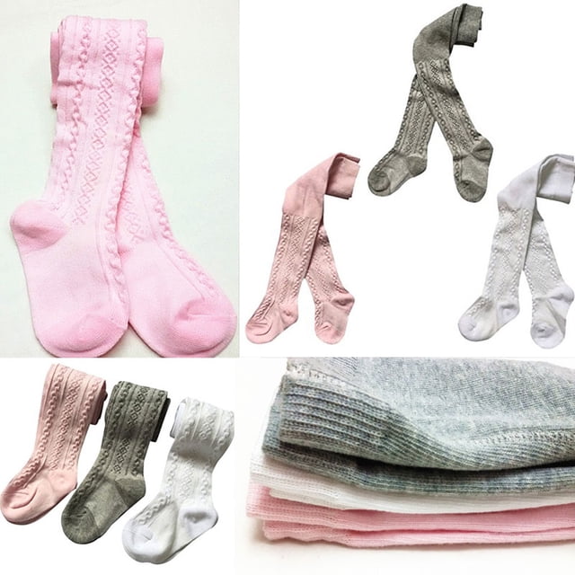 3 Paires de Collants Chauds en Coton pour Bébés Filles