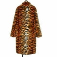 thumbnail image 5 of COSFO Winter Coat Men Faux Fur Leopard Print Long Open Front Overcoat Collar Long Sleeve Warm Men Jacket, 5 of 8
